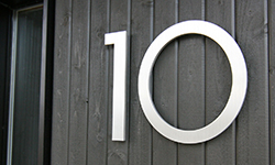 modern house numbers 10 wood siding